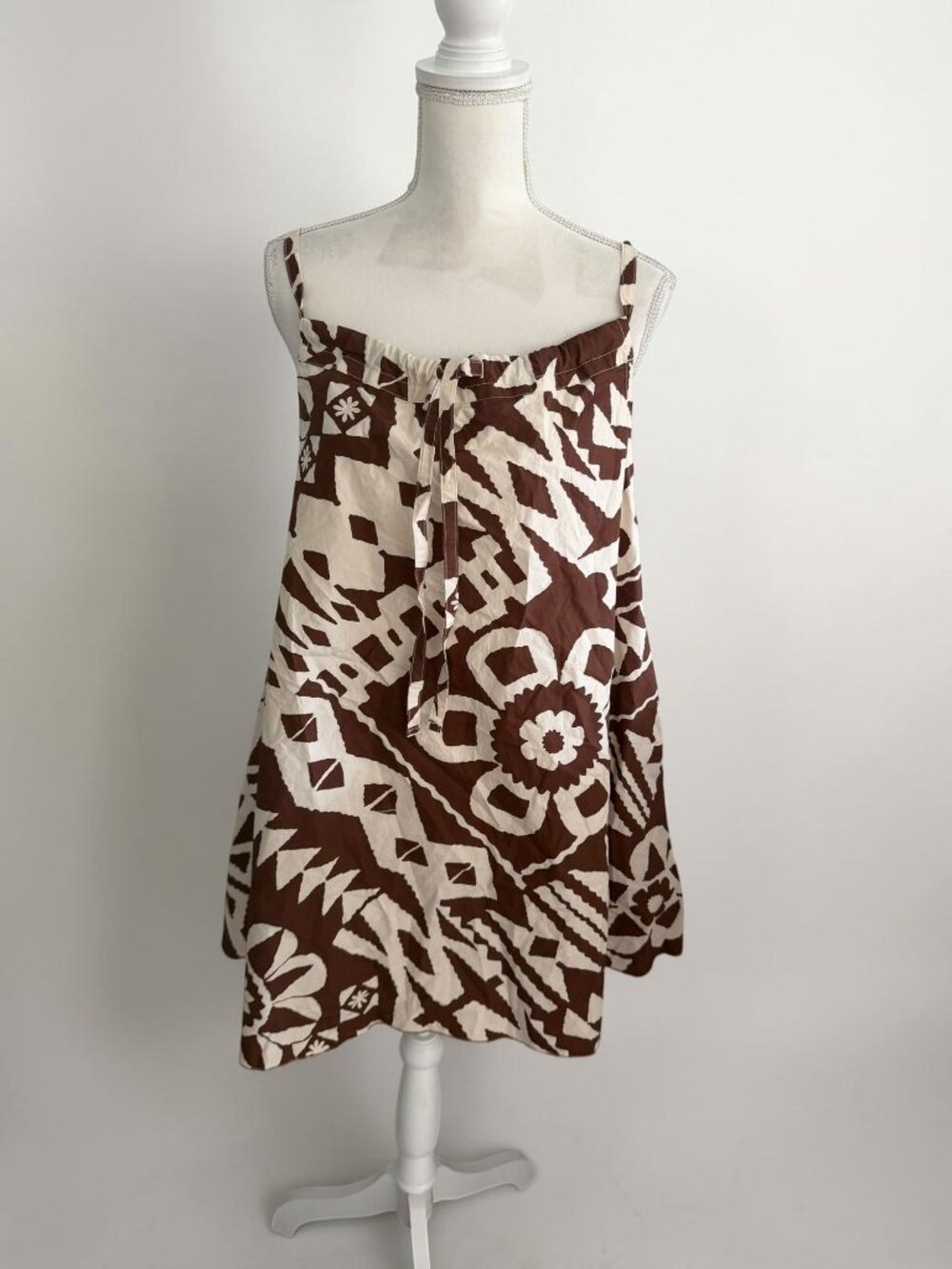 BDG Brown Geo Tiki Dress Size Medium NEW NWT